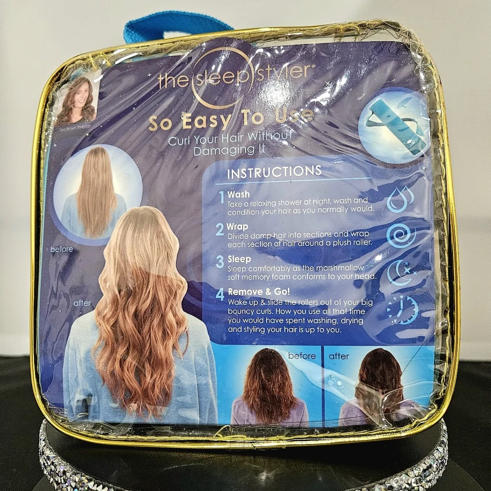 SLEEP STYLER Curlers 8 soft foam rollers Large hair waves L 6